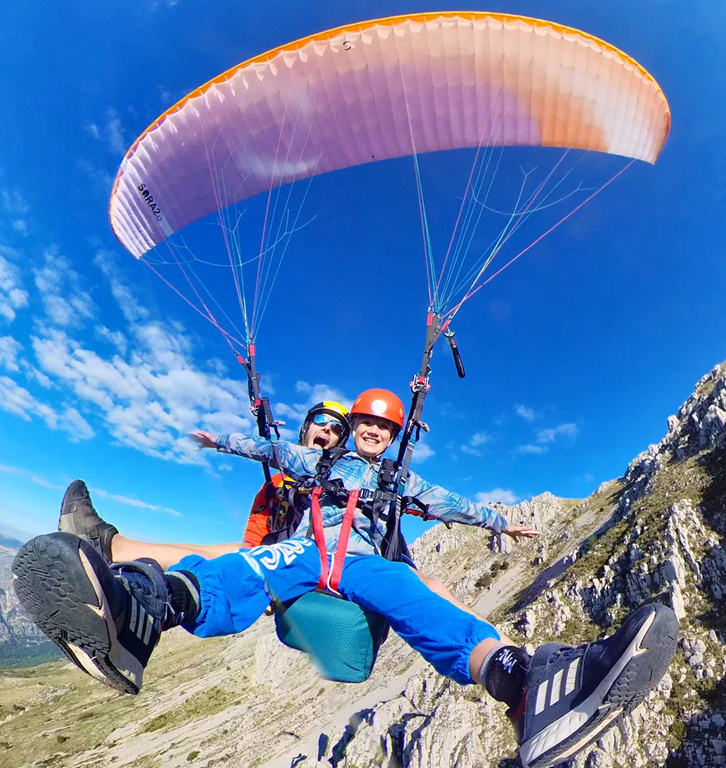 Bon cadeau baptême parapente enfant Ailéments Côte d'Azur