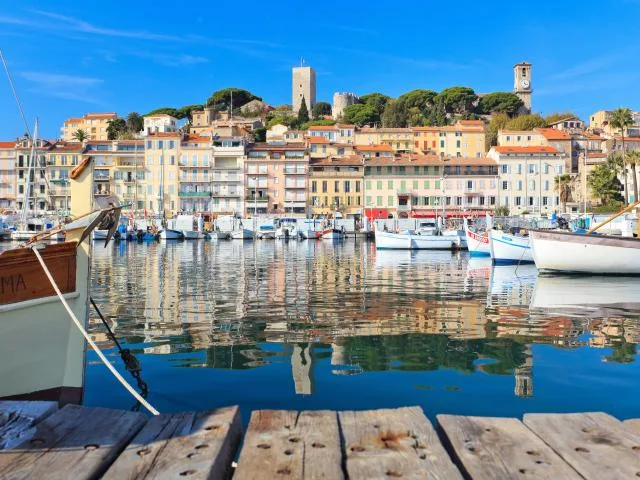 Le Suquet and the old port of Cannes, historic district of the French Riviera